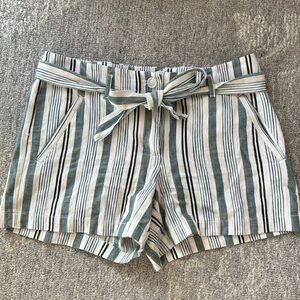 LOFT Stripe Shorts with Tie